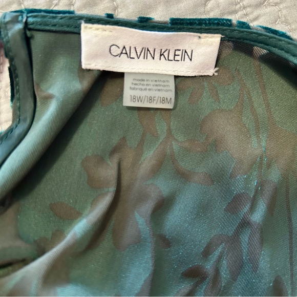 Calvin Klein Plus Size Velvet Burnout Midi Dress 18W - Picture 12 of 13